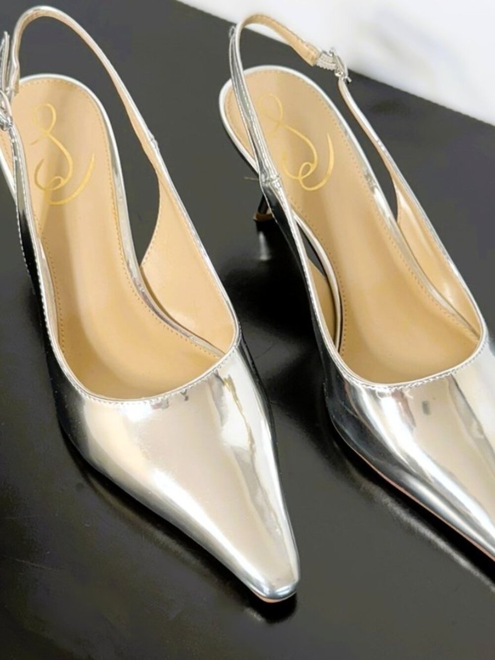 Sam Edelman Bianka Slingback Pump in Silver Size 7